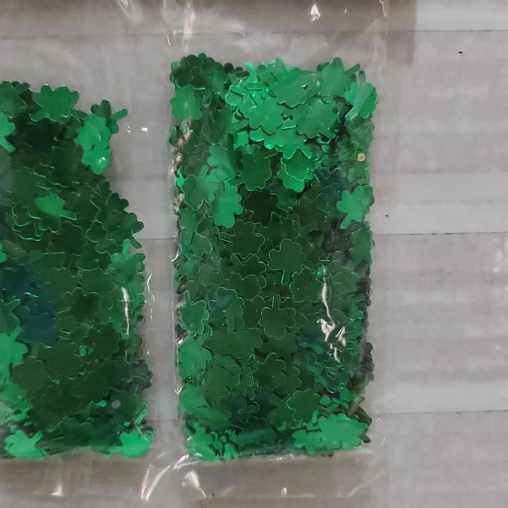 Set Of 2 Packts Green Shamrock Confetti for St. Patrick's Day Celebrations 2 Oz
